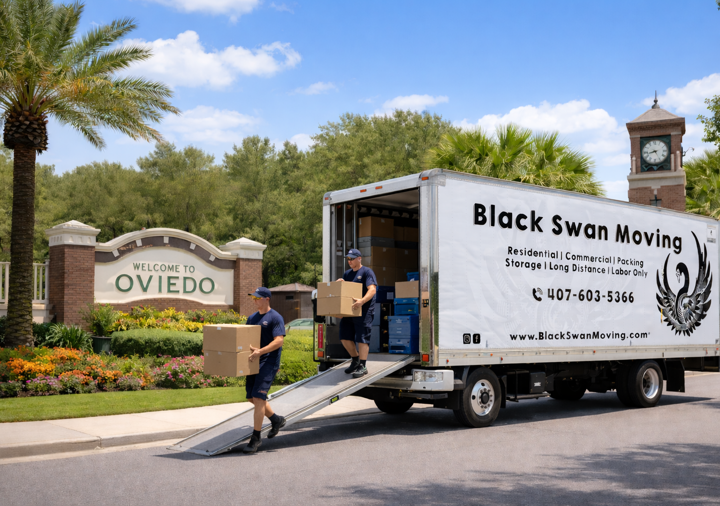 Black Swan Moving serving customers in Oviedo, Florida